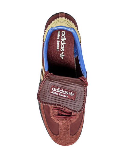 adidas X Wales Bonner Suede Sneakers — Bordeaux Red/Almond Beige — Size US M 8 - US W 9.5 — Top View