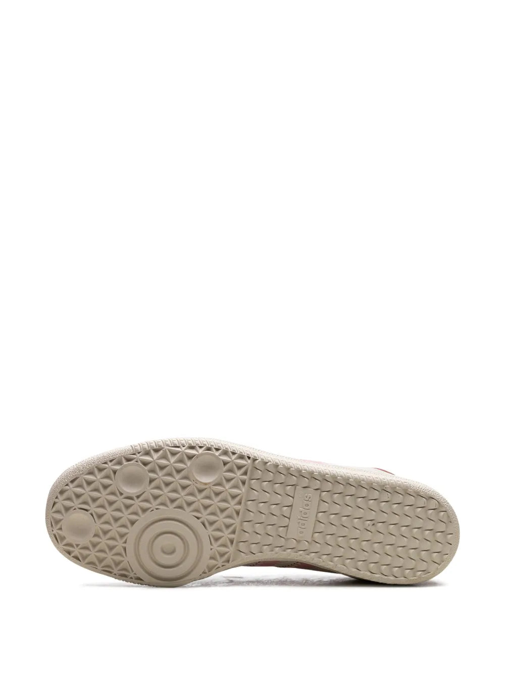 adidas X Pharrell Samba Humanrace Aluminum Sneakers — Light Beige/Pink — Size US M 6 - US W 7.5 — Top View