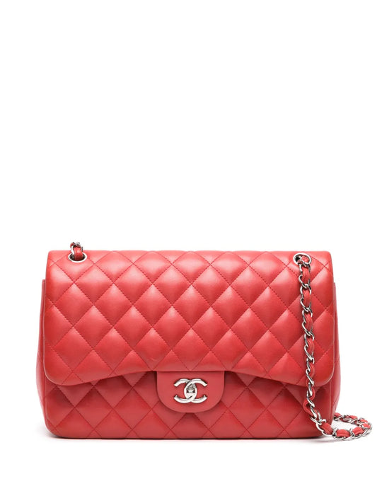 Chanel Pre Owned 2013 2014 Double Flap Jumbo Shoulder Bag — Same as shown — Size One Size — Front View