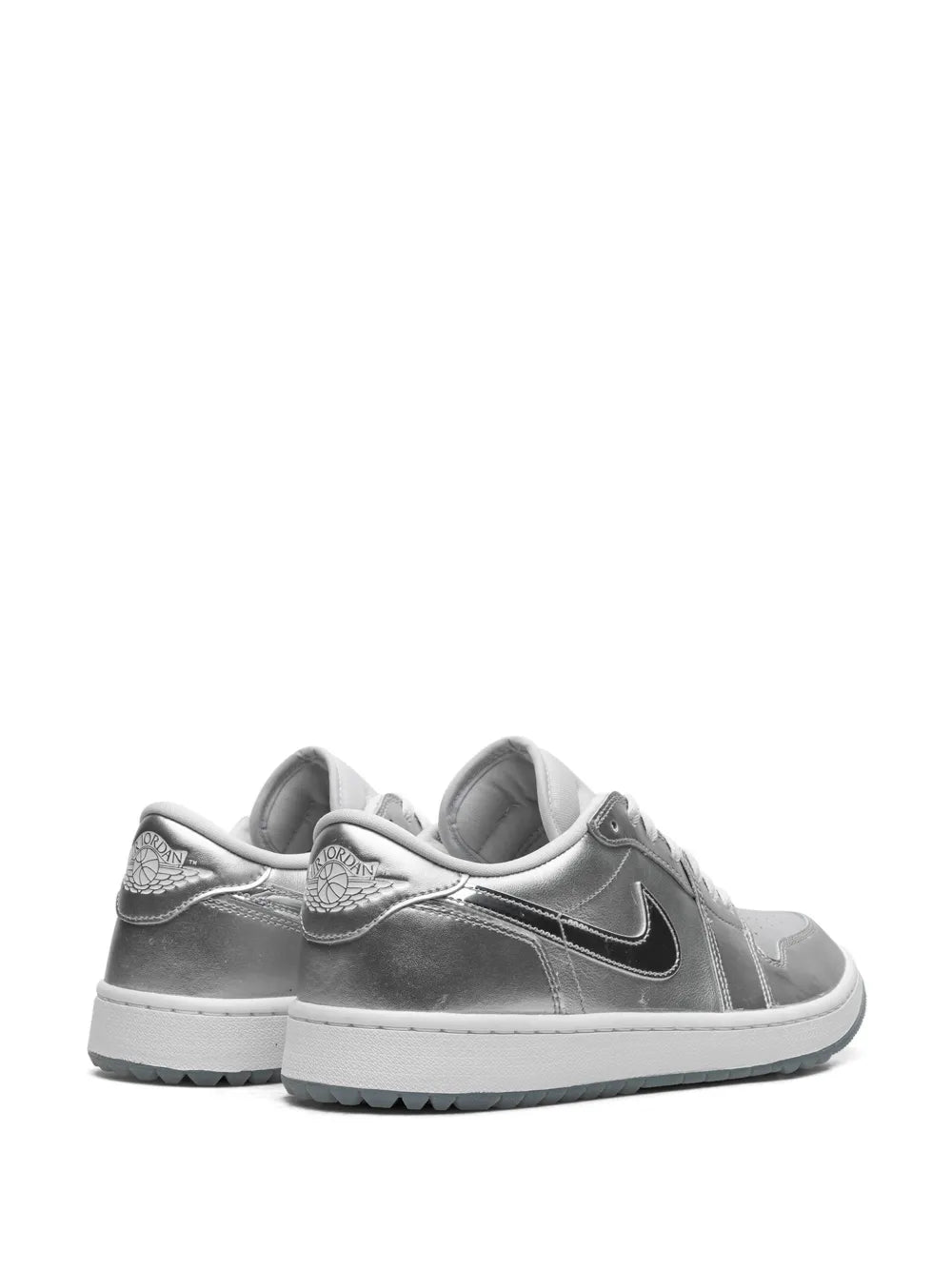Air Jordan 1 Low Golf Gift Giving Sneakers — Silver-Tone — Size US M 9.5 - US W 11 — Back View