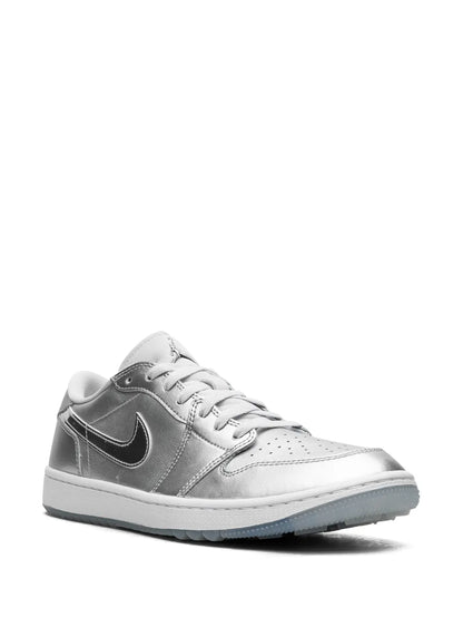 Air Jordan 1 Low Golf Gift Giving Sneakers — Silver-Tone — Size US M 9.5 - US W 11 — Side View