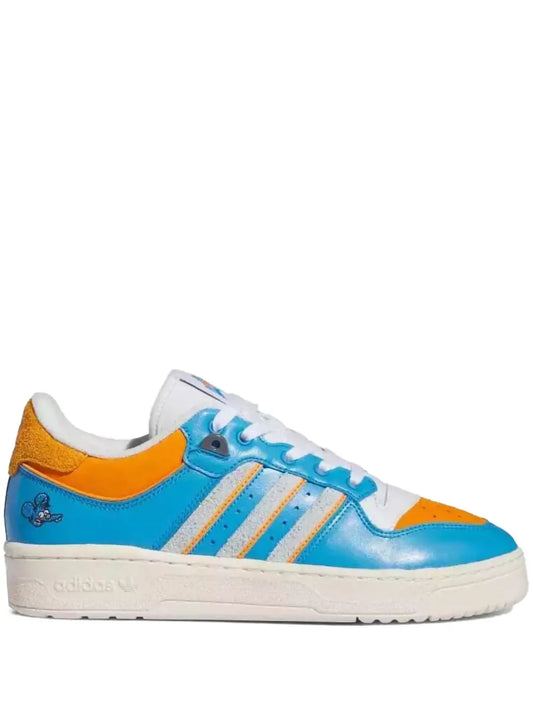 adidas X The Simpsons Rivalry Low Itchy Sneakers — Light Blue — Size US M 9 - US W 10.5 — Front View