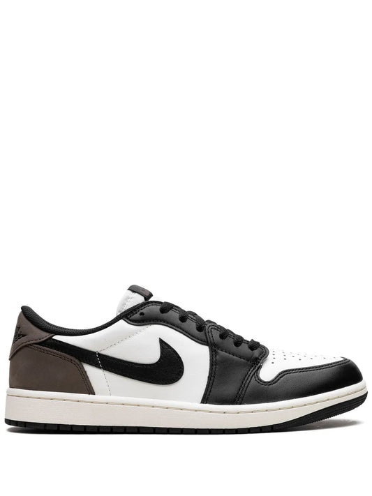 Air Jordan 1 Low Og Mocha Sneakers — White/Black/Brown — Size US M 10.5 - US W 12 — Front View