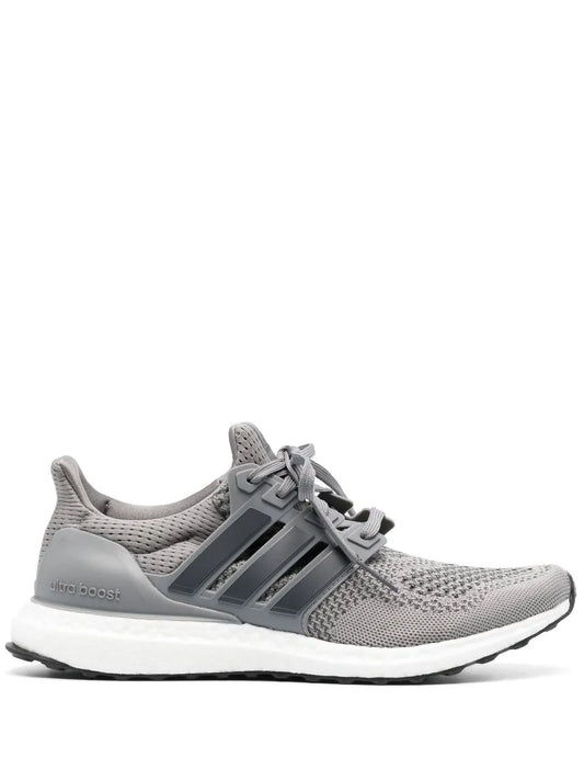 adidas Ultraboost Low-Top Sneakers — Grey/White — Size US M 5 - US W 6.5 — Front View