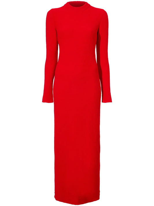 Proenza Schouler Lara Knit Maxi Dress — Red — Size XS — Front View