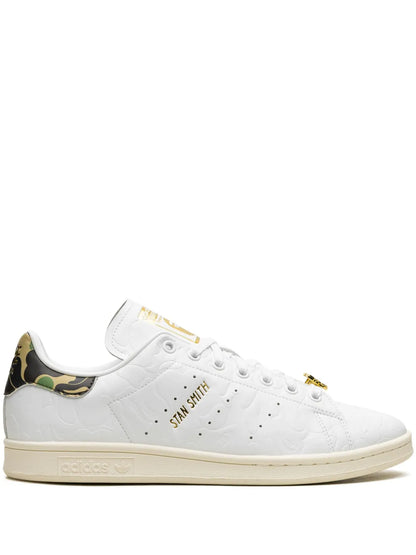 adidas X Bape Stan Smith 30Th Anniversary Sneakers — White — Size US M 8 - US W 9.5 — Front View