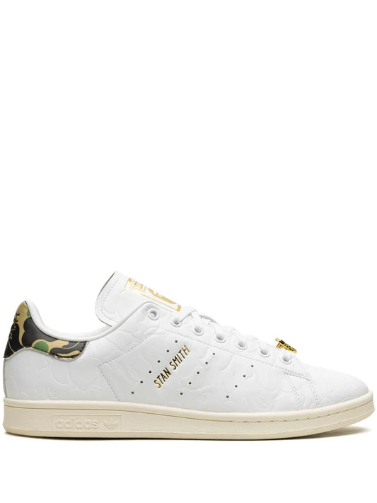 adidas X Bape Stan Smith 30Th Anniversary Sneakers — White — Size US M 8 - US W 9.5 — Front View