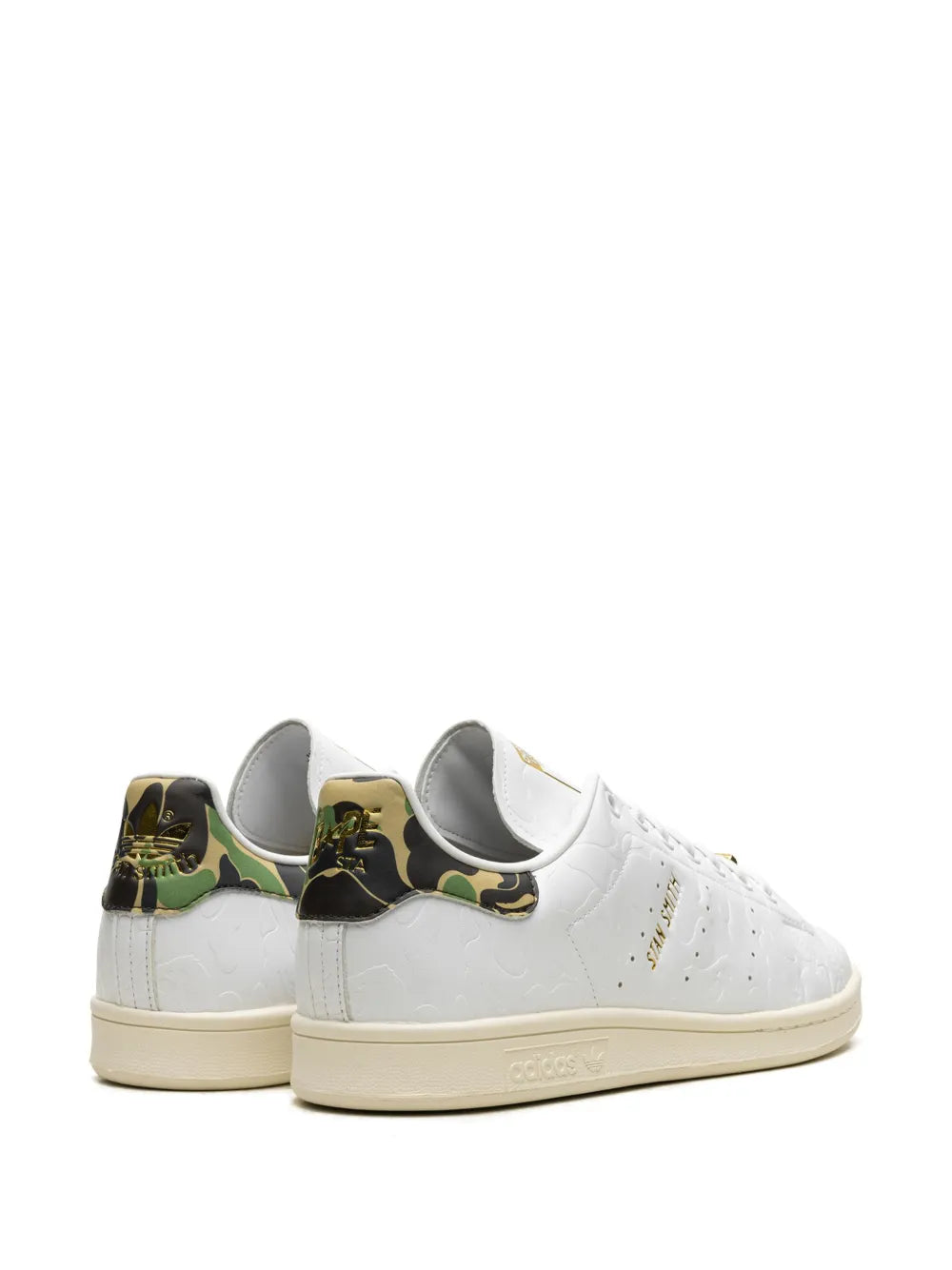 adidas X Bape Stan Smith 30Th Anniversary Sneakers — White — Size US M 8 - US W 9.5 — Back View