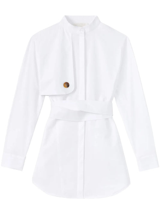 Destree Hans Cotton Minidress — White/ Red — Size XS — Front View