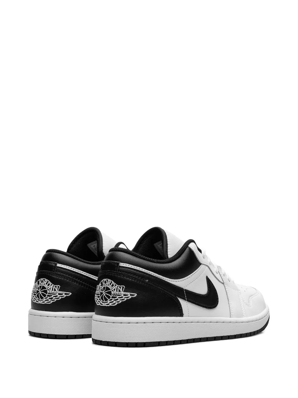Air Jordan 1 Low White/Black Sneakers — White — Size US M 9.5 - US W 11 — Back View