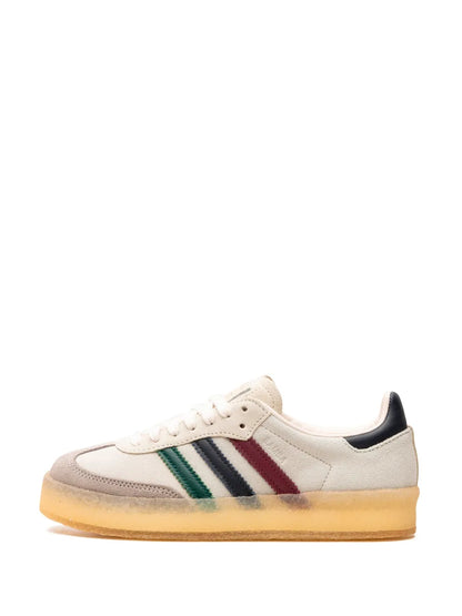 adidas X Kith X Clarks Samba Kithmas - Multi-Color Stripes Sneakers — Chalk White/Multicolour — Size US M 6 - US W 7.5 — Detail View