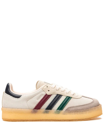 adidas X Kith X Clarks Samba Kithmas - Multi-Color Stripes Sneakers — Chalk White/Multicolour — Size US M 6 - US W 7.5 — Front View