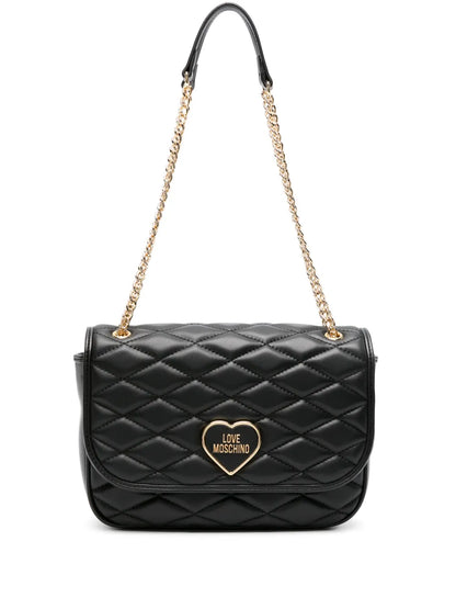 Love Moschino Logo Lettering Matelasse Shoulder Bag — Same as shown — Size One Size — Front View