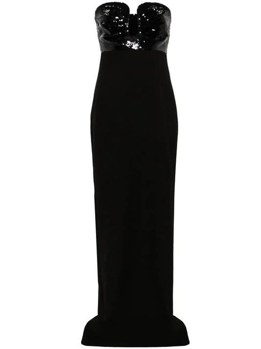 Roland Mouret Panelled Design Dress — Black — Size XS — Front View