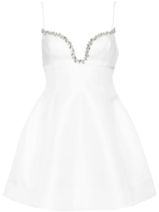 Acler Sweetheart Neckline Dress — White/ Ivory — Size XS — Front View