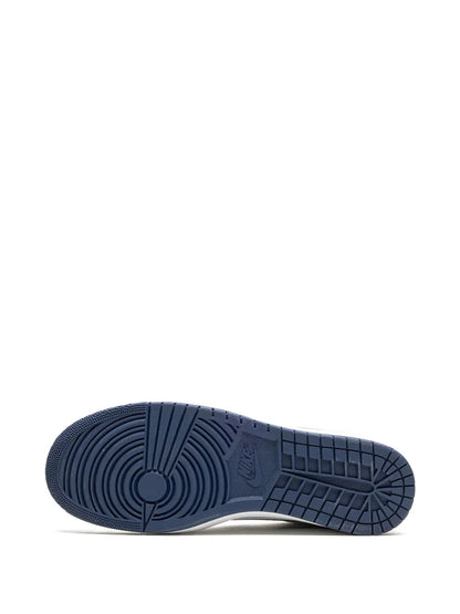 Air Jordan 1 Low 85 Metallic Navy Sneakers — White — Size US M 11.5 - US W 13 — Top View