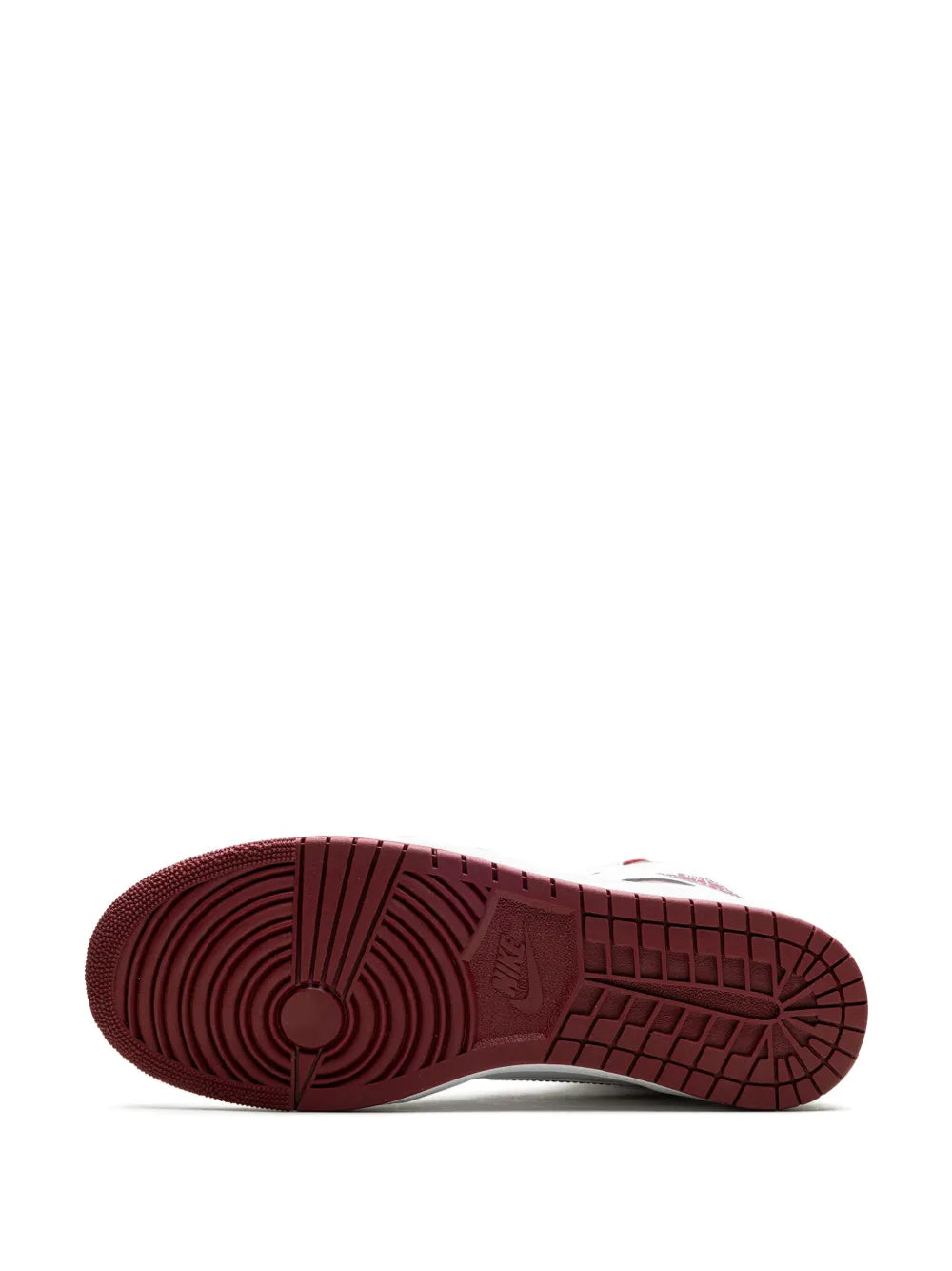 Air Jordan 1 High 85 Metallic Burgundy Sneakers — White — Size US M 6.5 - US W 8 — Detail View