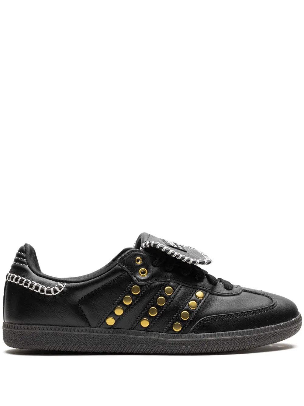 adidas X Wales Bonner Samba  Studded Pack - Black Sneakers — Black — Size US M 9 - US W 10.5 — Front View