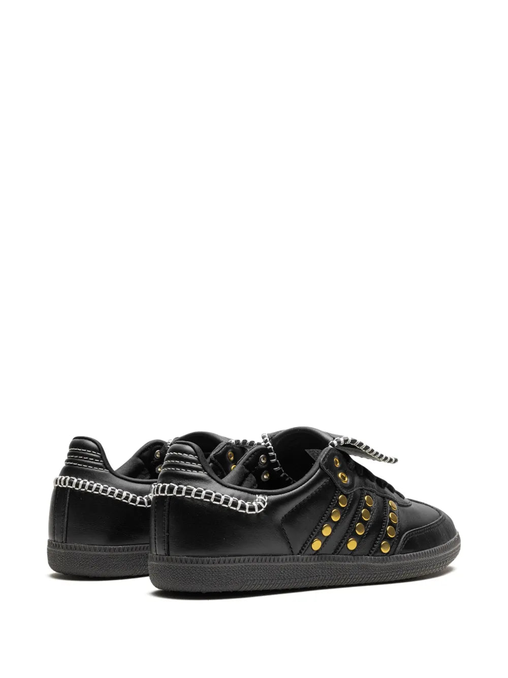 adidas X Wales Bonner Samba  Studded Pack - Black Sneakers — Black — Size US M 9 - US W 10.5 — Back View