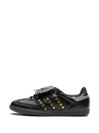 adidas X Wales Bonner Samba  Studded Pack - Black Sneakers — Black — Size US M 9 - US W 10.5 — Detail View
