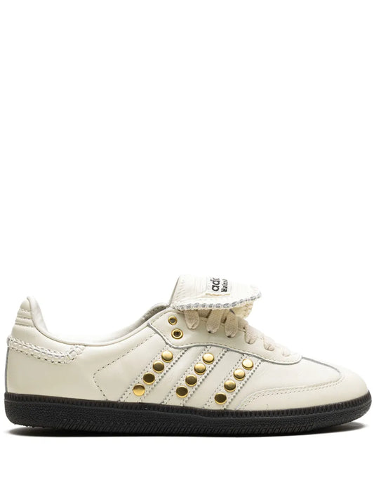 adidas X Wales Bonner Samba  Studded Pack - Cream Sneakers — Cream White — Size US M 9 - US W 10.5 — Front View