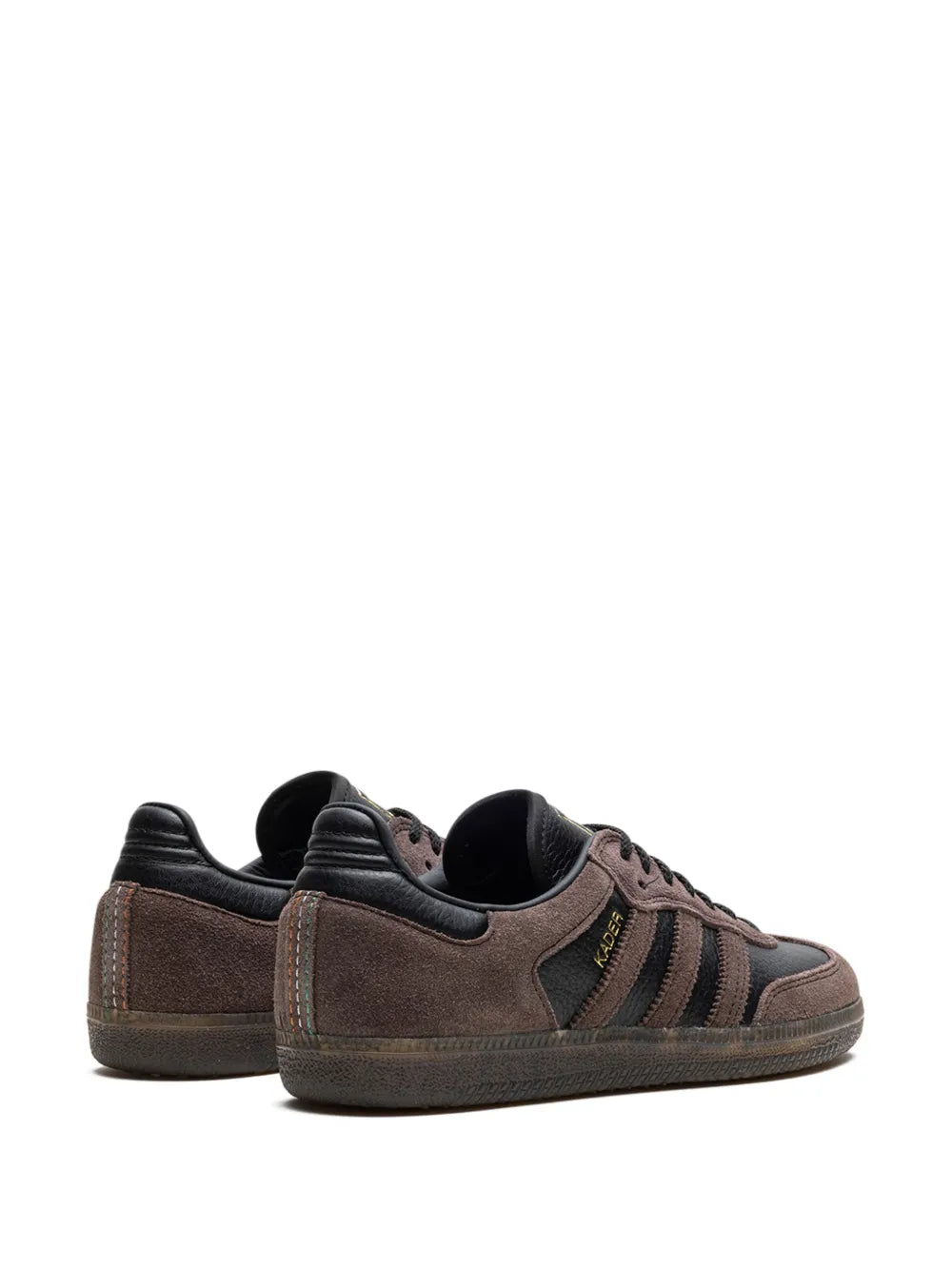 adidas X Kader Samba Adv Kader Sylla - Core Black/Brown/Gum Sneakers — Brown/Black — Size US M 5 - US W 6.5 — Back View