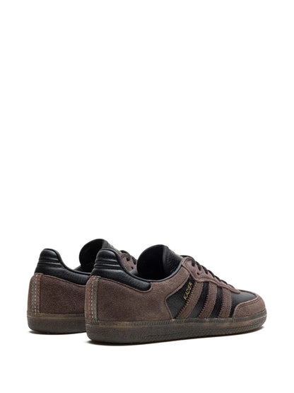 adidas X Kader Samba Adv Kader Sylla - Core Black/Brown/Gum Sneakers — Brown/Black — Size US M 5 - US W 6.5 — Back View