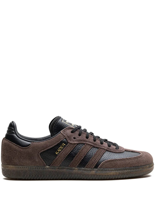 adidas X Kader Samba Adv Kader Sylla - Core Black/Brown/Gum Sneakers — Brown/Black — Size US M 5 - US W 6.5 — Front View