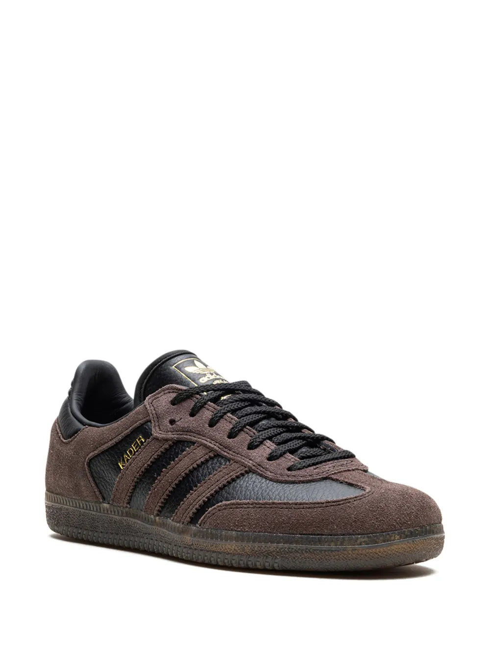 adidas X Kader Samba Adv Kader Sylla - Core Black/Brown/Gum Sneakers — Brown/Black — Size US M 5 - US W 6.5 — Side View
