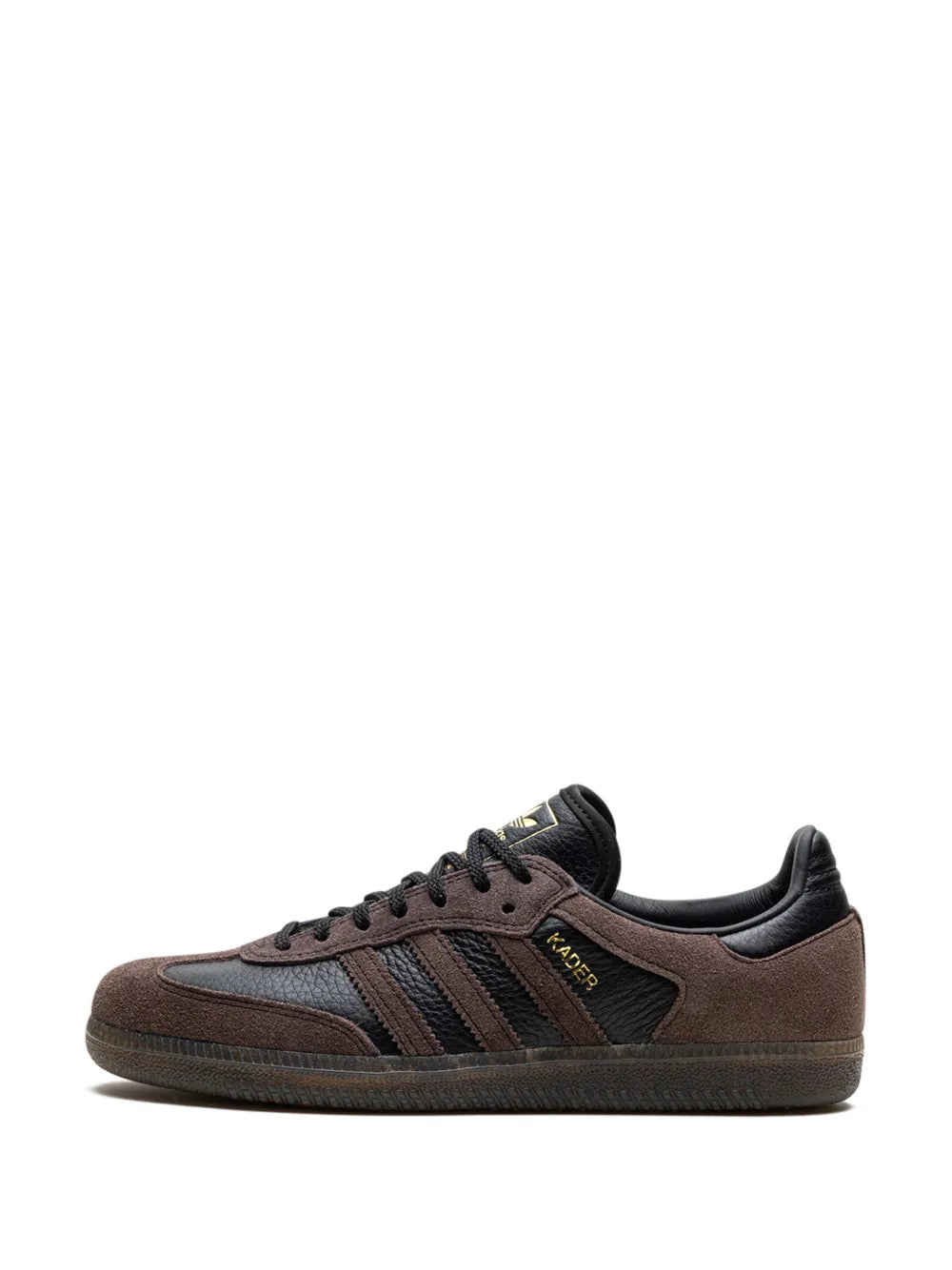 adidas X Kader Samba Adv Kader Sylla - Core Black/Brown/Gum Sneakers — Brown/Black — Size US M 5 - US W 6.5 — Detail View