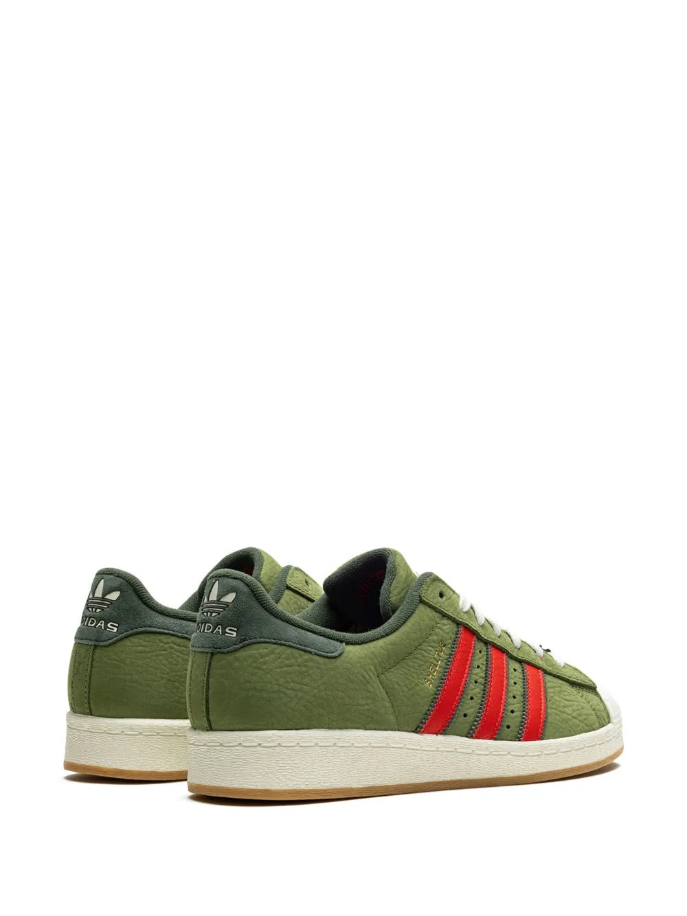 adidas X Teenage Mutant Ninja Turtles Superstar Sneakers — Green — Size US M 9 - US W 10.5 — Back View