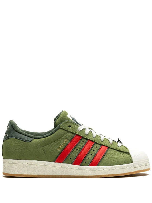 adidas X Teenage Mutant Ninja Turtles Superstar Sneakers — Green — Size US M 9 - US W 10.5 — Front View