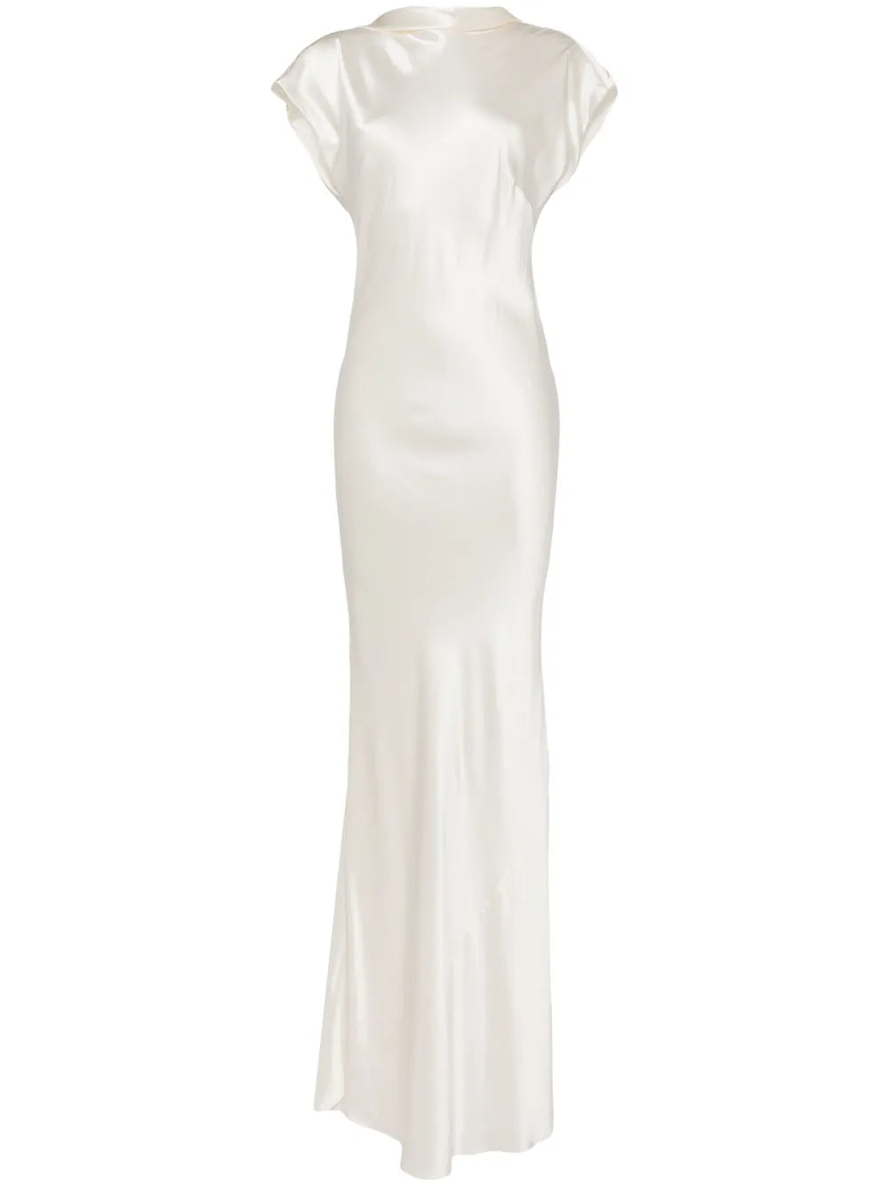 Michelle Mason Sleeveless Silk Dress — White — Size XS — Front View