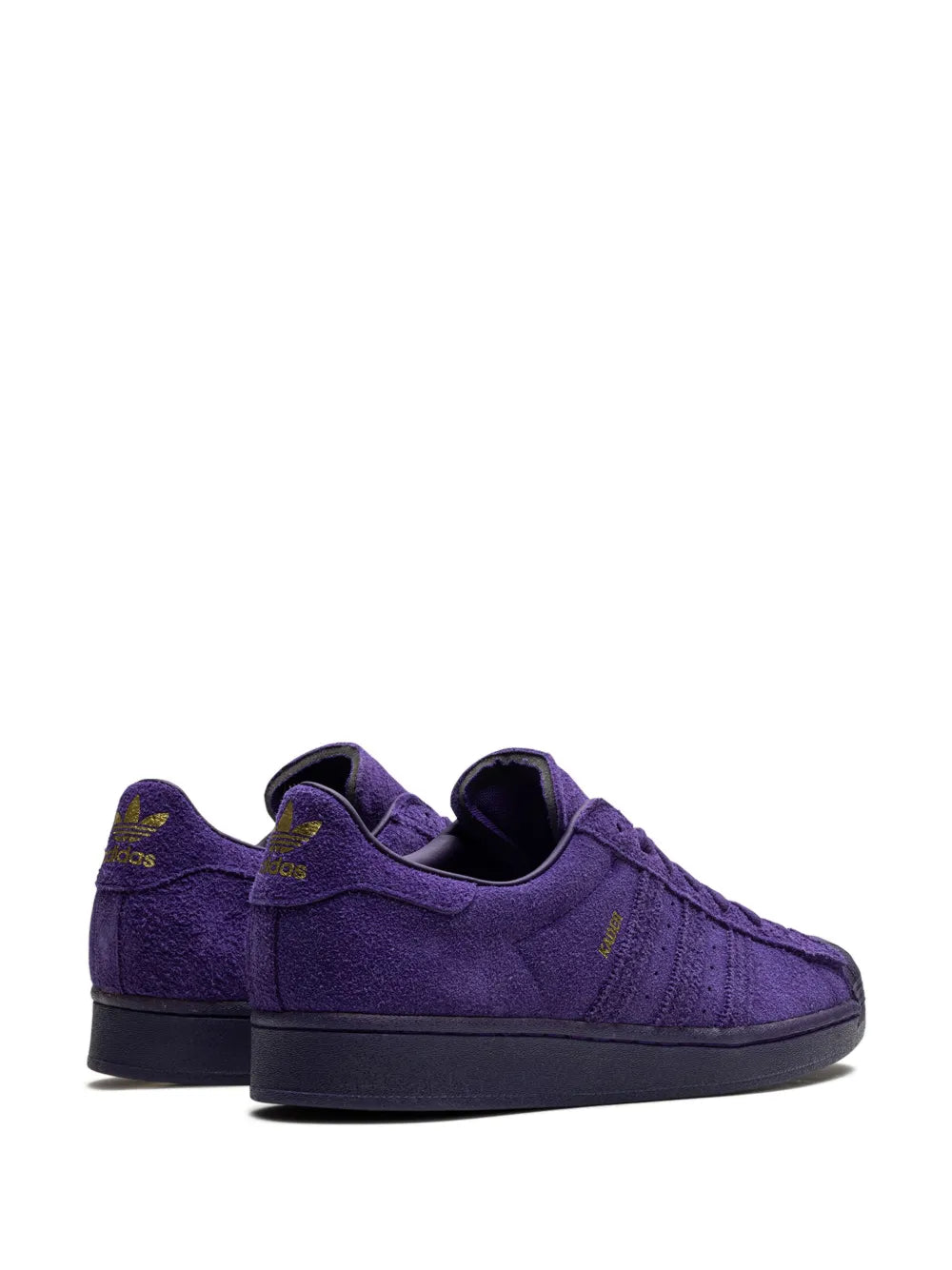 adidas X Kader Superstar Adv Sylla Dark Purple Sneakers — Purple — Size US M 5 - US W 6.5 — Back View