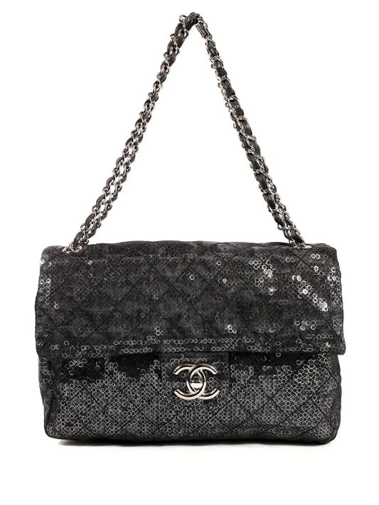 Chanel Pre Owned 2009 Jumbo Classic Flap Shoulder Bag — Same as shown — Size One Size — Front View