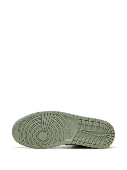 Air Jordan 1 Lace-Up Sneakers — White/Sage Green — Size US M 11.5 - US W 13 — Top View