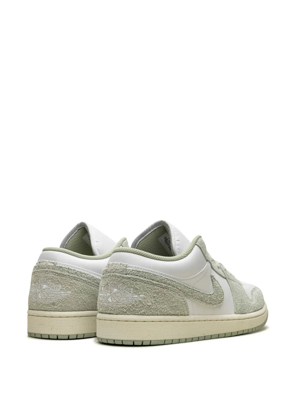 Air Jordan 1 Lace-Up Sneakers — White/Sage Green — Size US M 11.5 - US W 13 — Back View