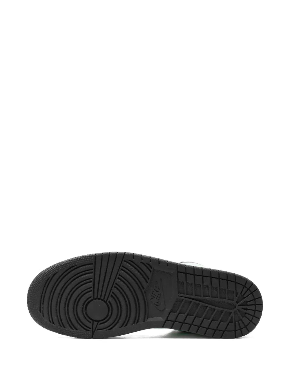 Air Jordan 1 Low Green Glow Sneakers — Black/White/Green — Size US M 11.5 - US W 13 — Top View