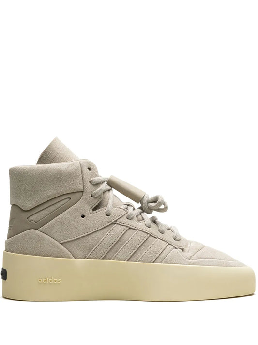 adidas X Fear Of God Athletics 86 Hi Sesame Sneakers — Taupe Grey — Size US M 4 - US W 5.5 — Front View