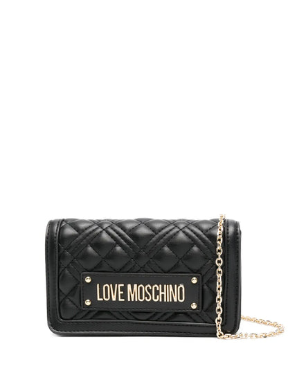 Love Moschino Logo Plaque Shoulder Bag — Same as shown — Size One Size — Front View