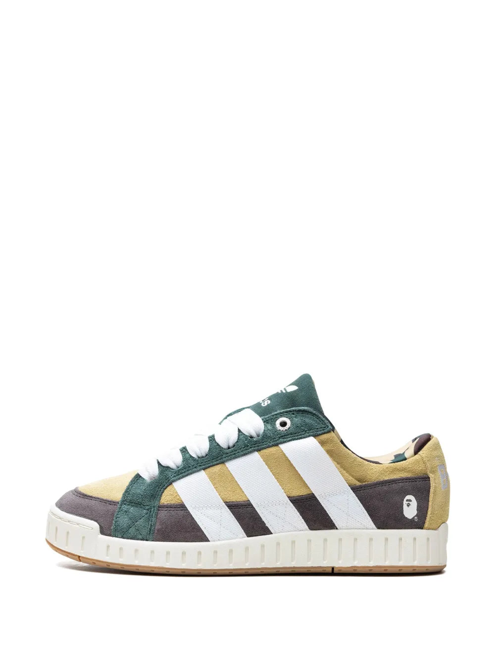 adidas X Bape N Bape Sneakers — S/ Beige/White/Green — Size US M 8 - US W 9.5 — Detail View