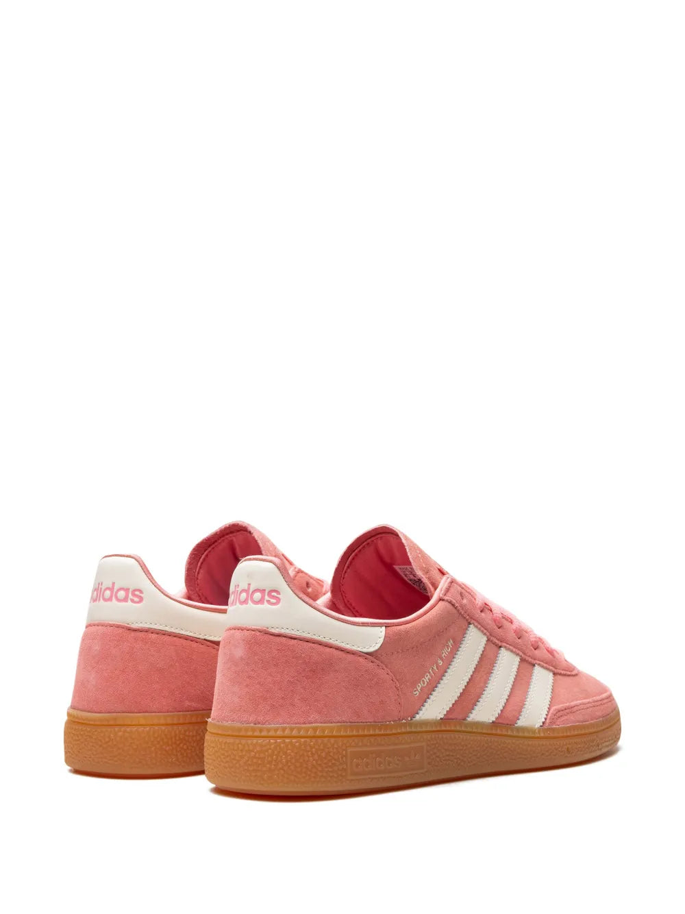 adidas X Sporty & Rich Handball Spezial Sneakers — Pink/White — Size US M 9 - US W 10.5 — Back View