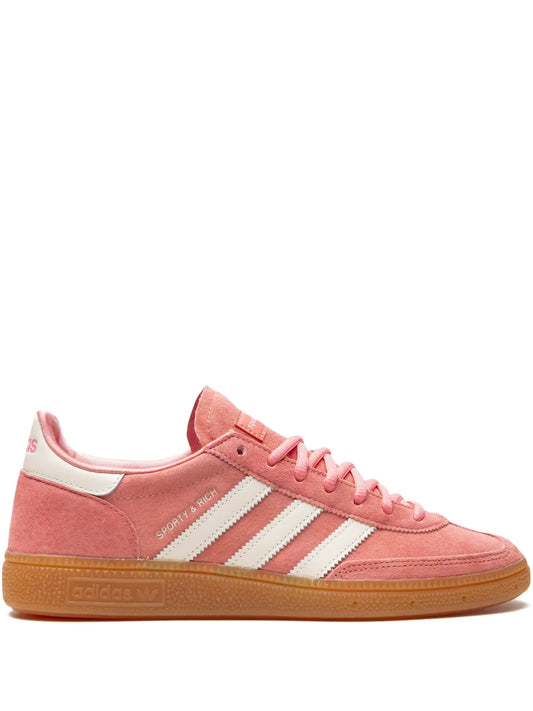 adidas X Sporty & Rich Handball Spezial Sneakers — Pink/White — Size US M 9 - US W 10.5 — Front View