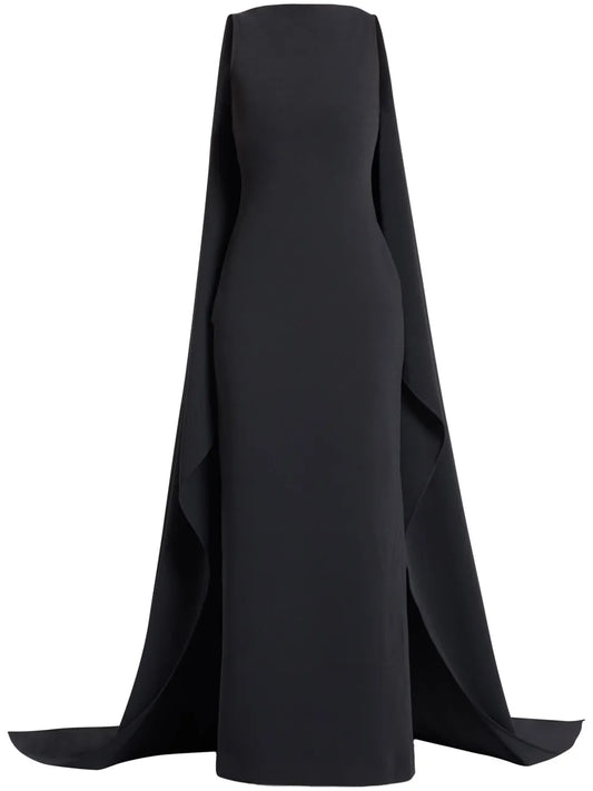 Solace London The Kaila Maxi Dress — Black — Size S — Front View