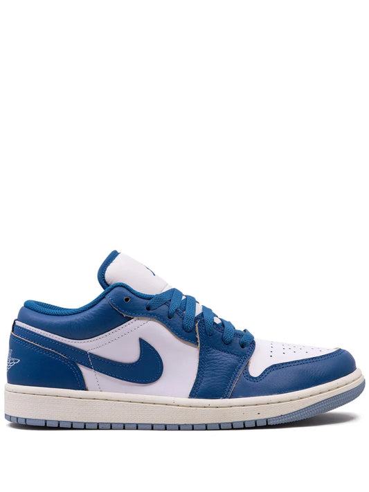 Air Jordan 1 Low Industrial Blue Sneakers — Blue/White — Size US M 10.5 - US W 12 — Front View