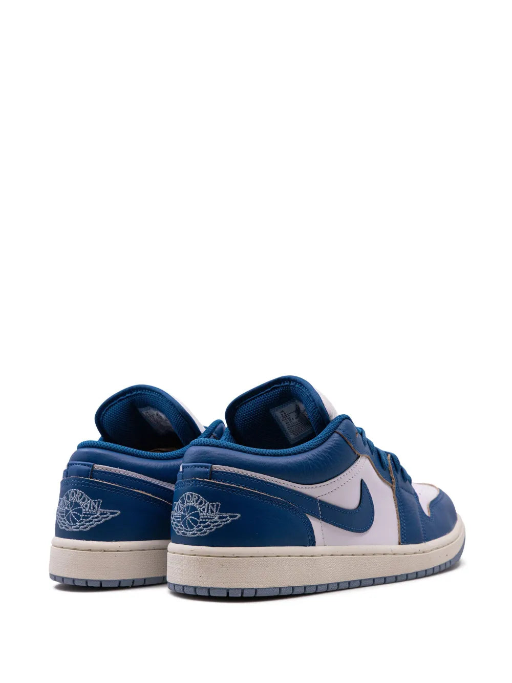 Air Jordan 1 Low Industrial Blue Sneakers — Blue/White — Size US M 10.5 - US W 12 — Back View
