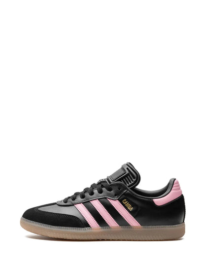 adidas X Inter Miami Samba Black Sneakers — Black/Light Pink — Size US M 11.5 - US W 13 — Detail View