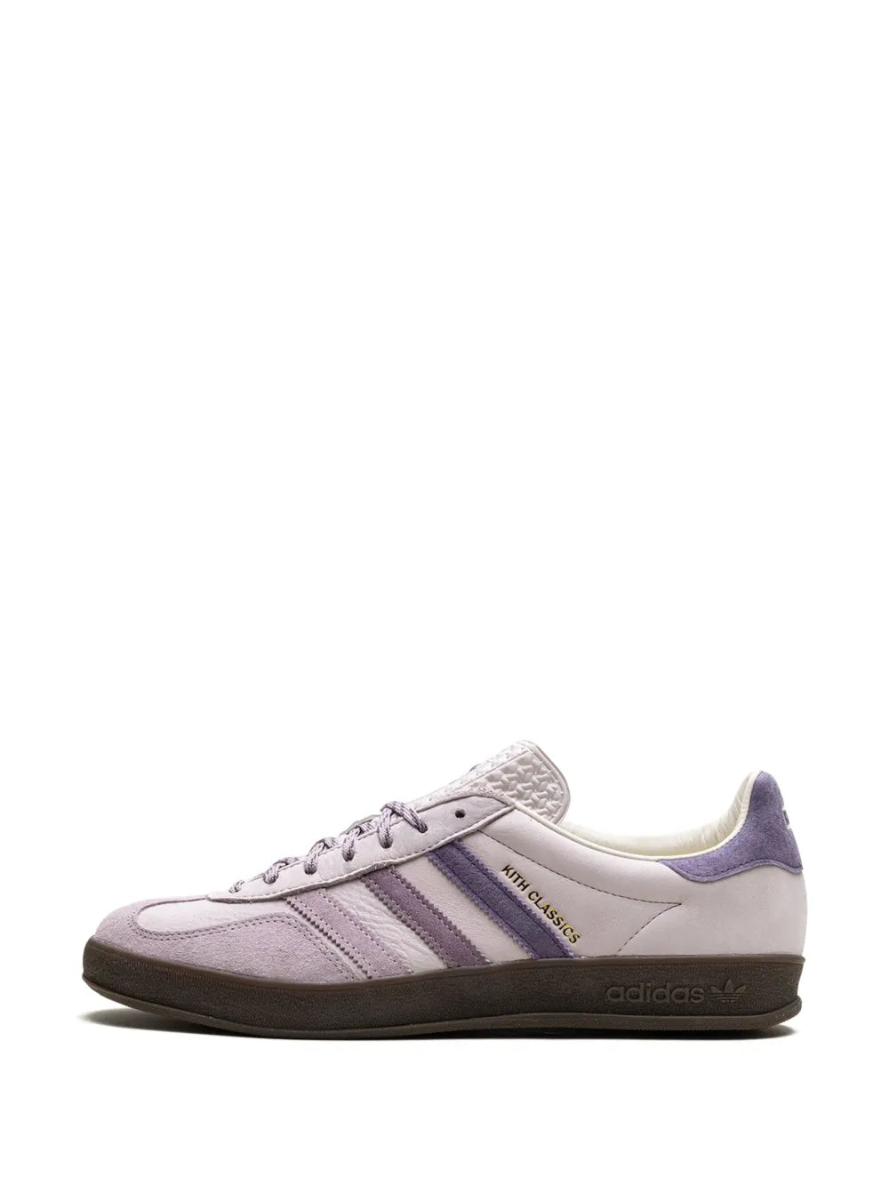 adidas X Kith Classics Gazelle Indoor Ash Purple Sneakers — Purple — Size US M 6 - US W 7.5 — Detail View