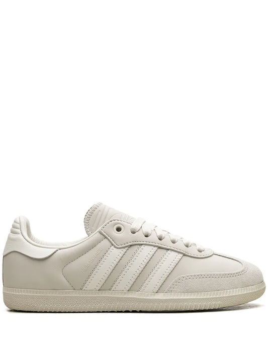 adidas X Pharrell Williams Samba Cloud White Sneakers — Cloud White — Size US M 10 - US W 11.5 — Front View