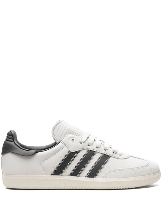 adidas X Pharrell Williams Samba Core Black Sneakers — White/Black — Size US M 10 - US W 11.5 — Front View